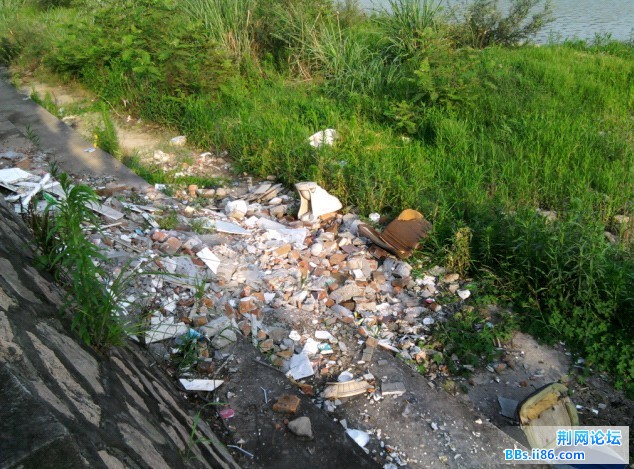 建筑垃圾随便倒，政府腐败到连大荆唯一的景区也不管了。