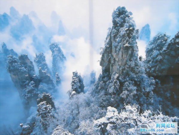 武陵迷离的雪景